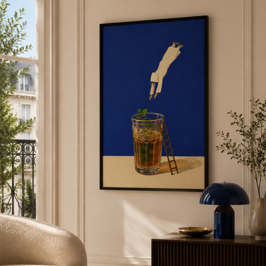 Tableau saut Atay thé marocain détail