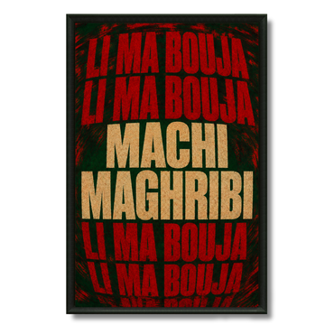 Tableau CDM li ma bouja machi maghribi typographie