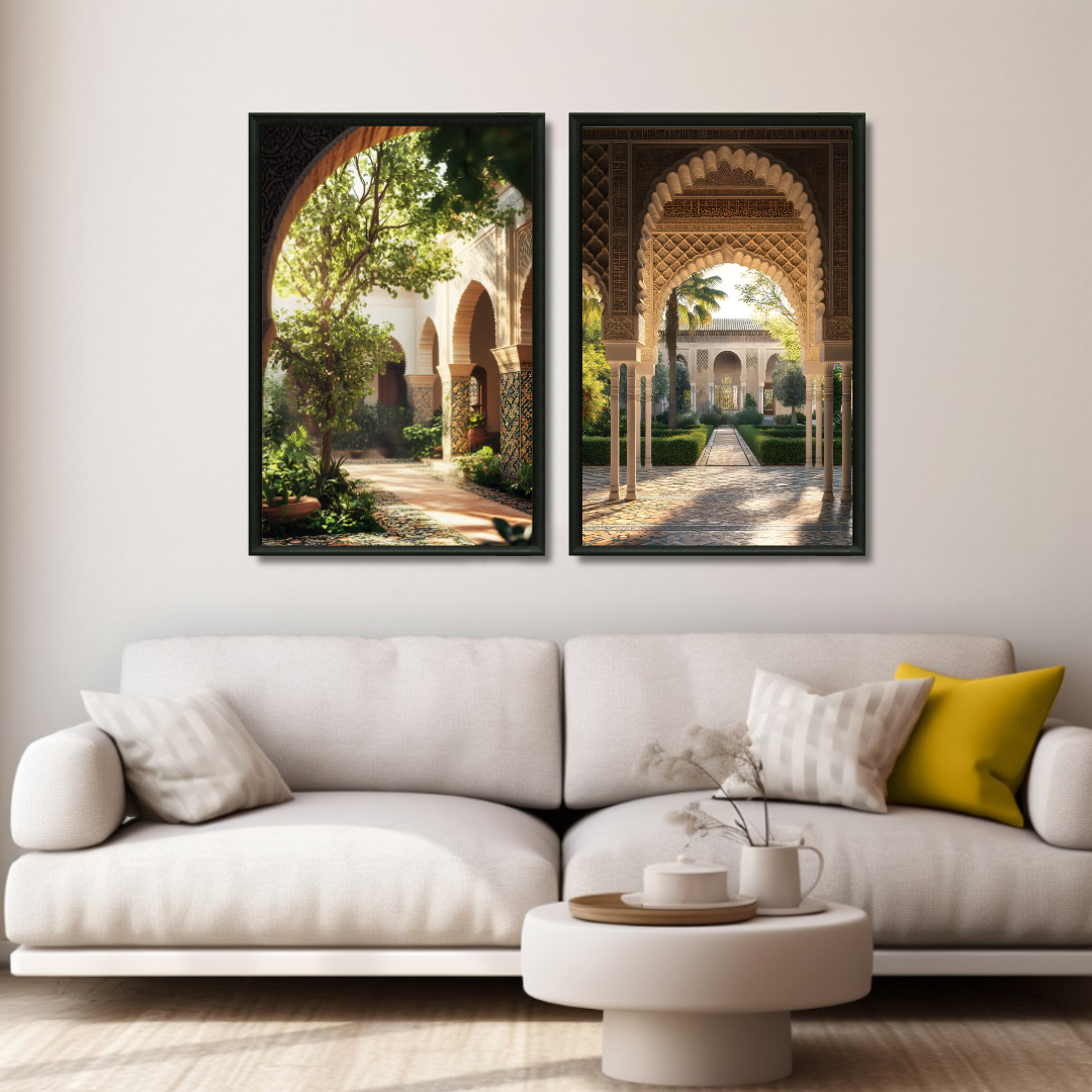 Duo tableaux riads authentiques marocains pack