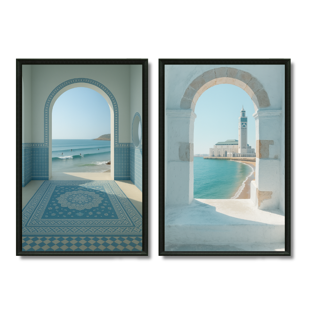 Duo tableaux belles vues marocaines paysages pack