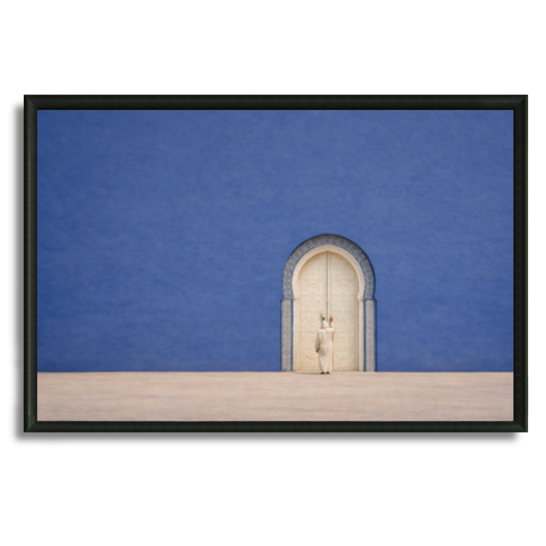 Tableau le mur bleu architecture marocaine colorée