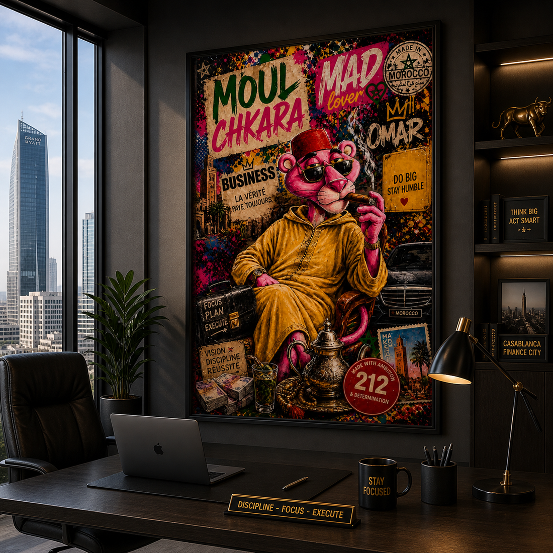Tableau marocain – Moul Chkara Pop Art