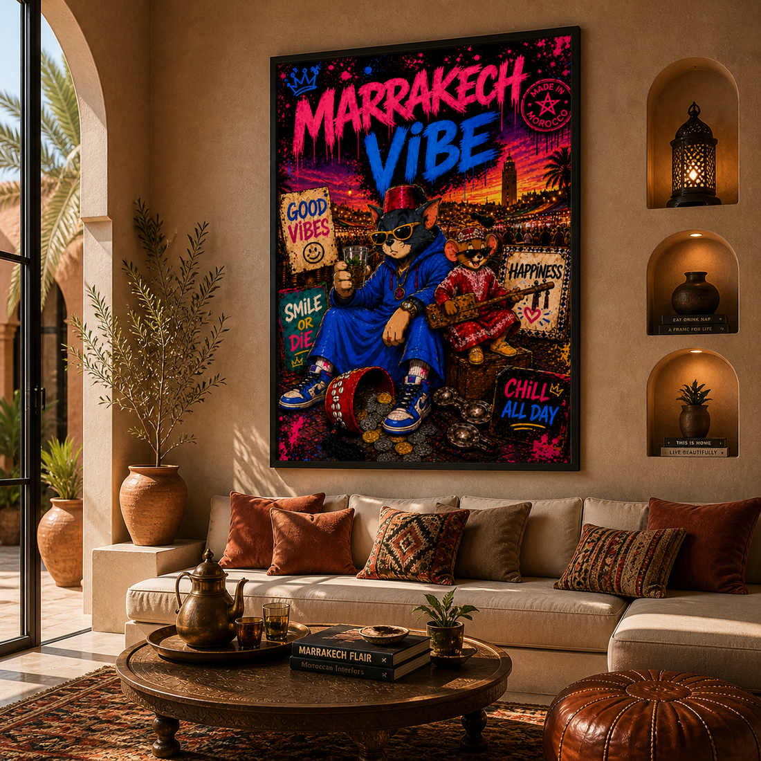 Tableau marocain – Marrakech Vibe Pop Art