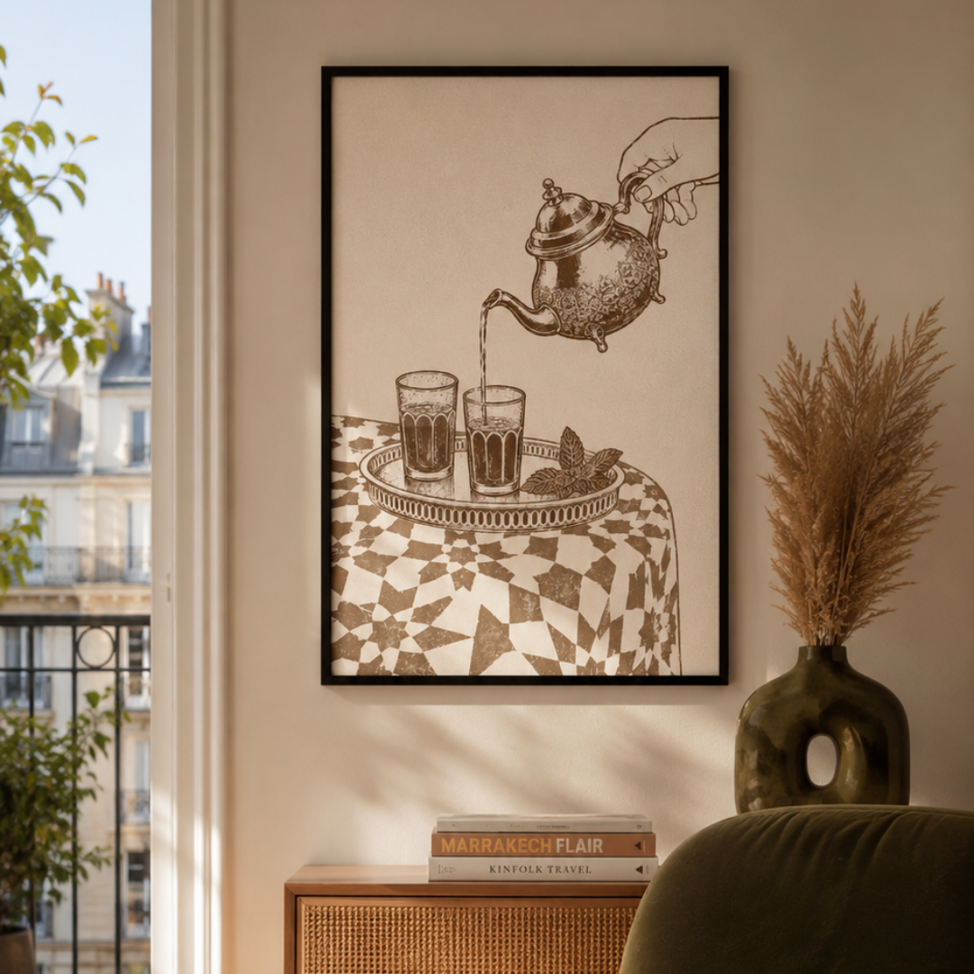 Tableau table thé marocaine détail