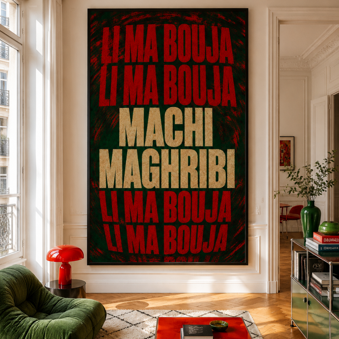 Tableau CDM li ma bouja machi maghribi typographie