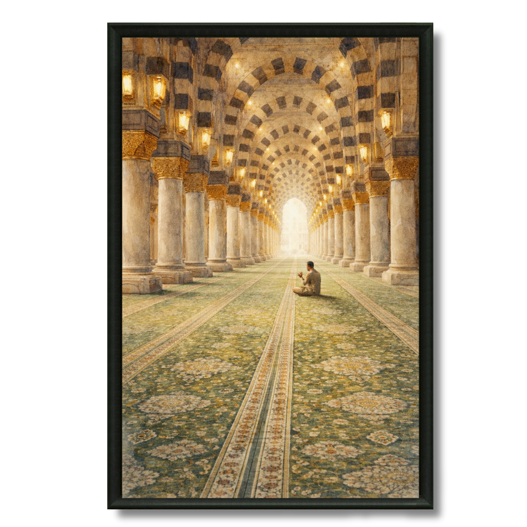 Tableau islamique Duaa Masjid Nabawi calligraphie Prophète