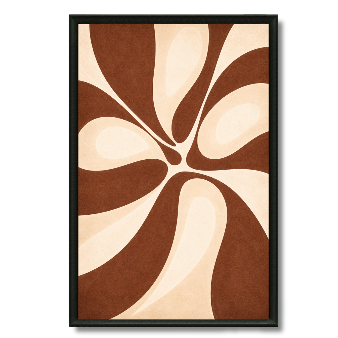 Tableau marron géométrique art déco chaleureux