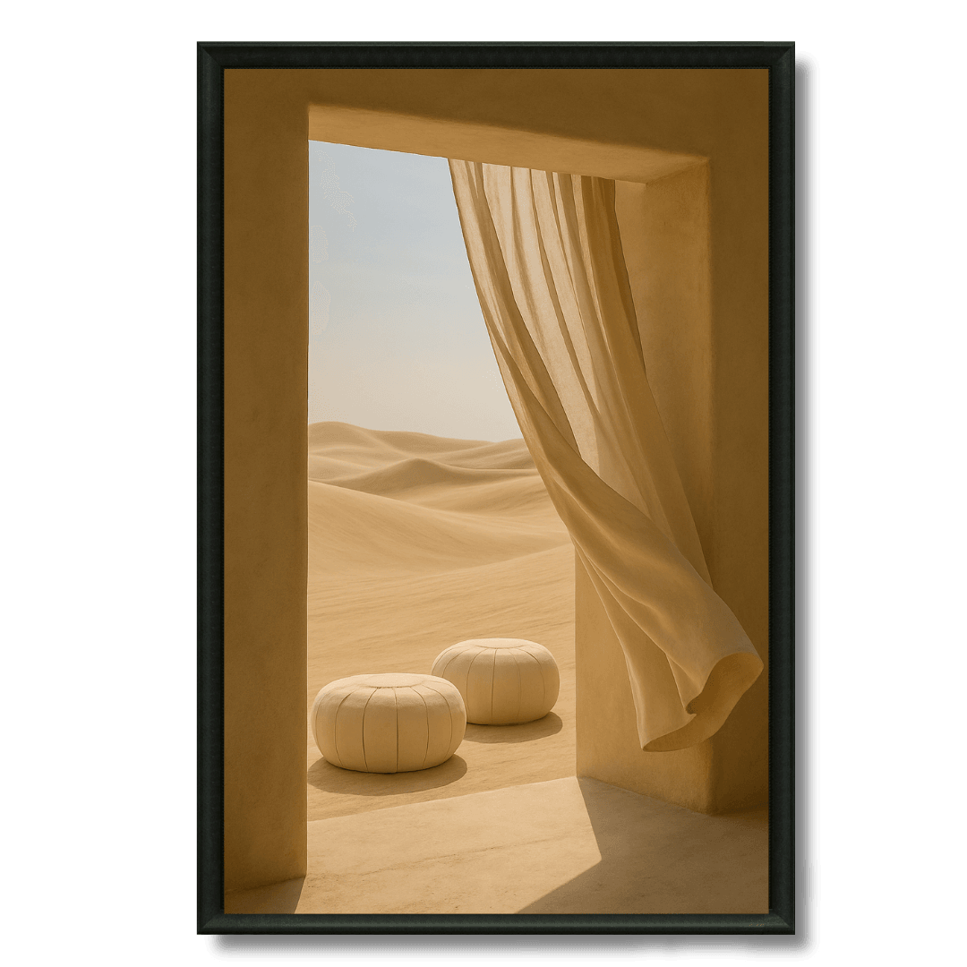 Tableau l'appel du désert rideau dunes Sahara marocain