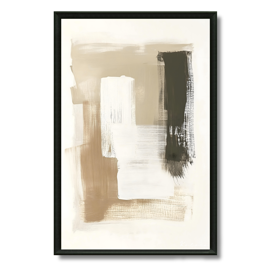 Tableau verticalité gris abstrait contemporain salon