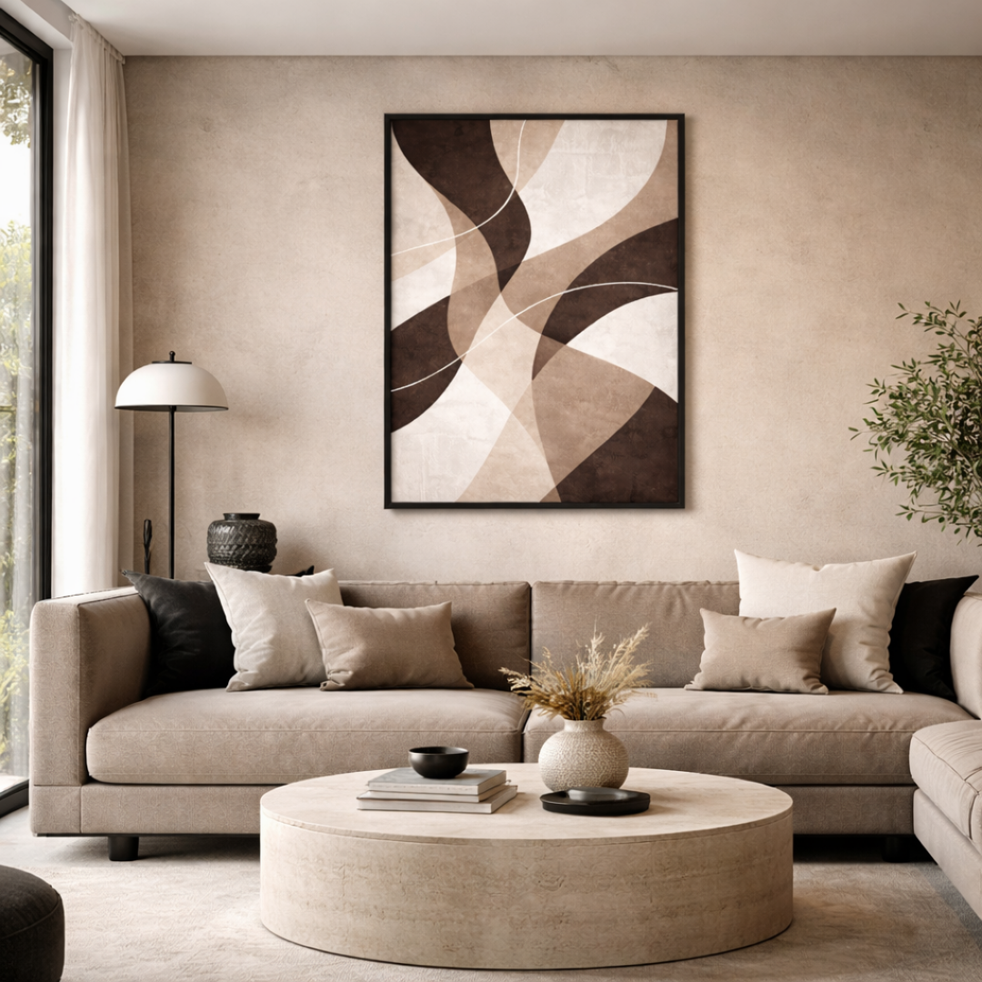 Tableau ligne abstraite art déco détail