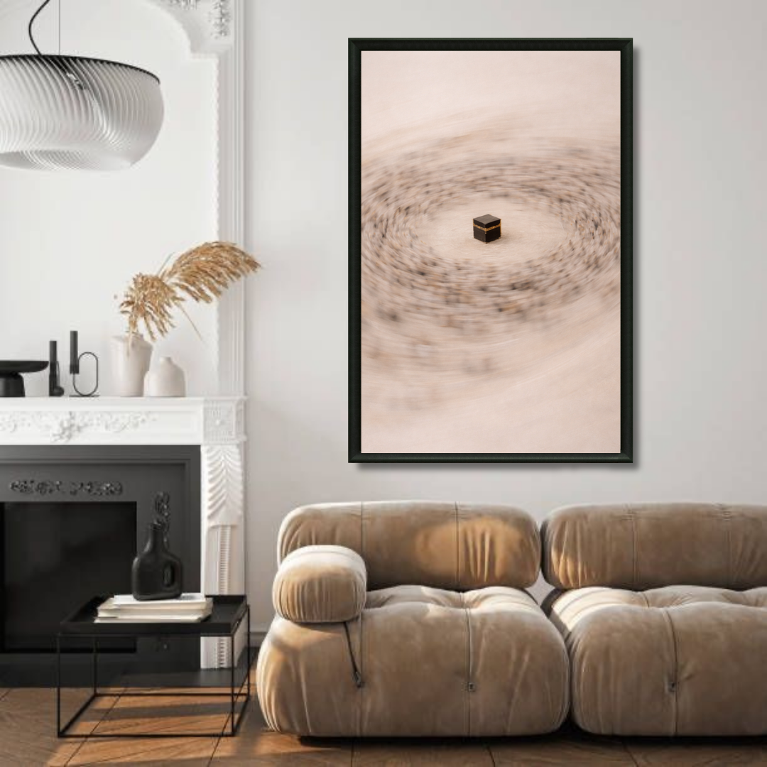 Tableau islamique Tawaf abstrait La Mecque contemplatif