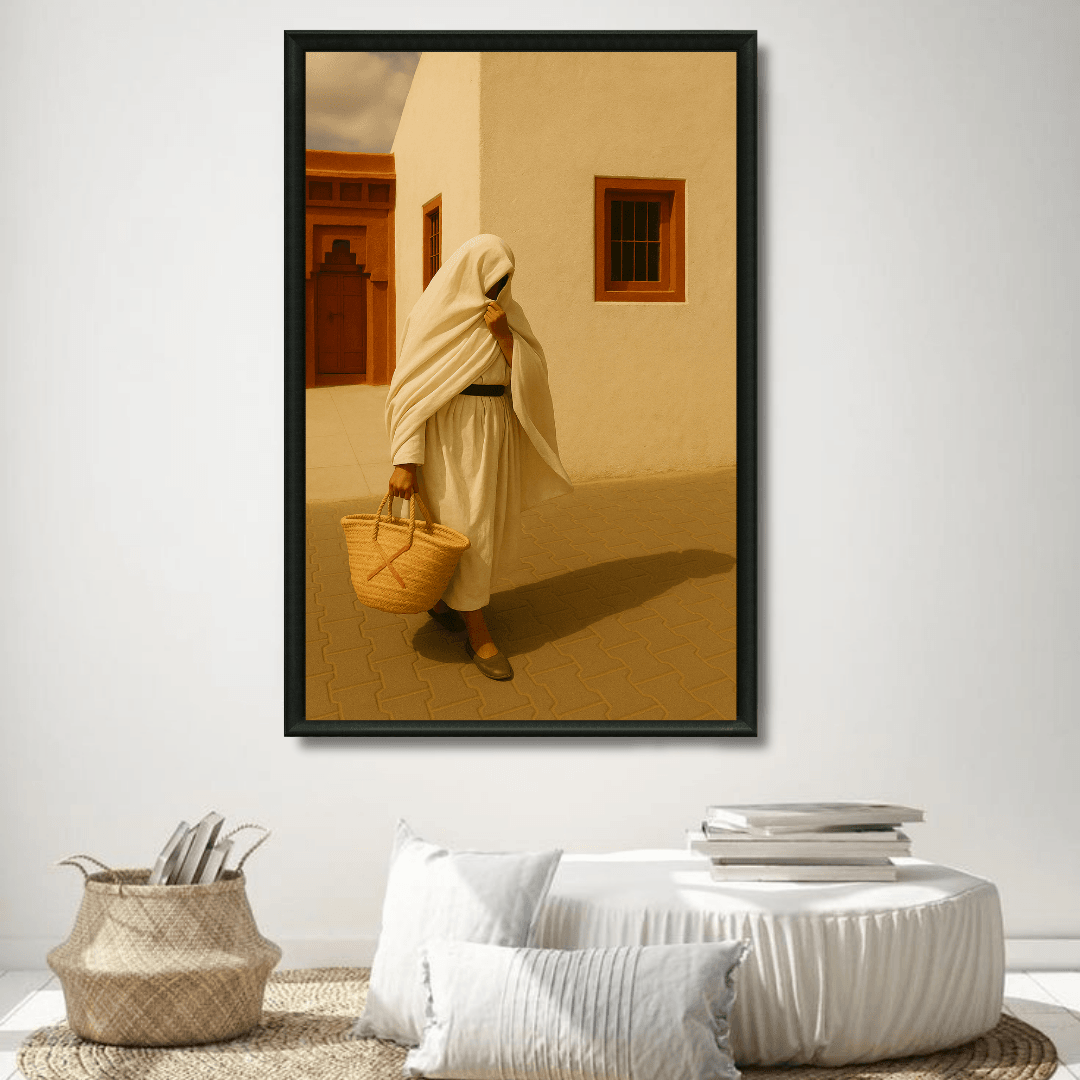 Tableau femme haïk marocaine détail