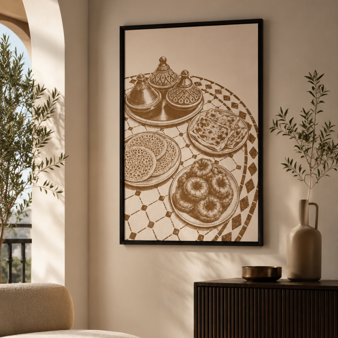 Tableau le ftour illustration marocaine partage