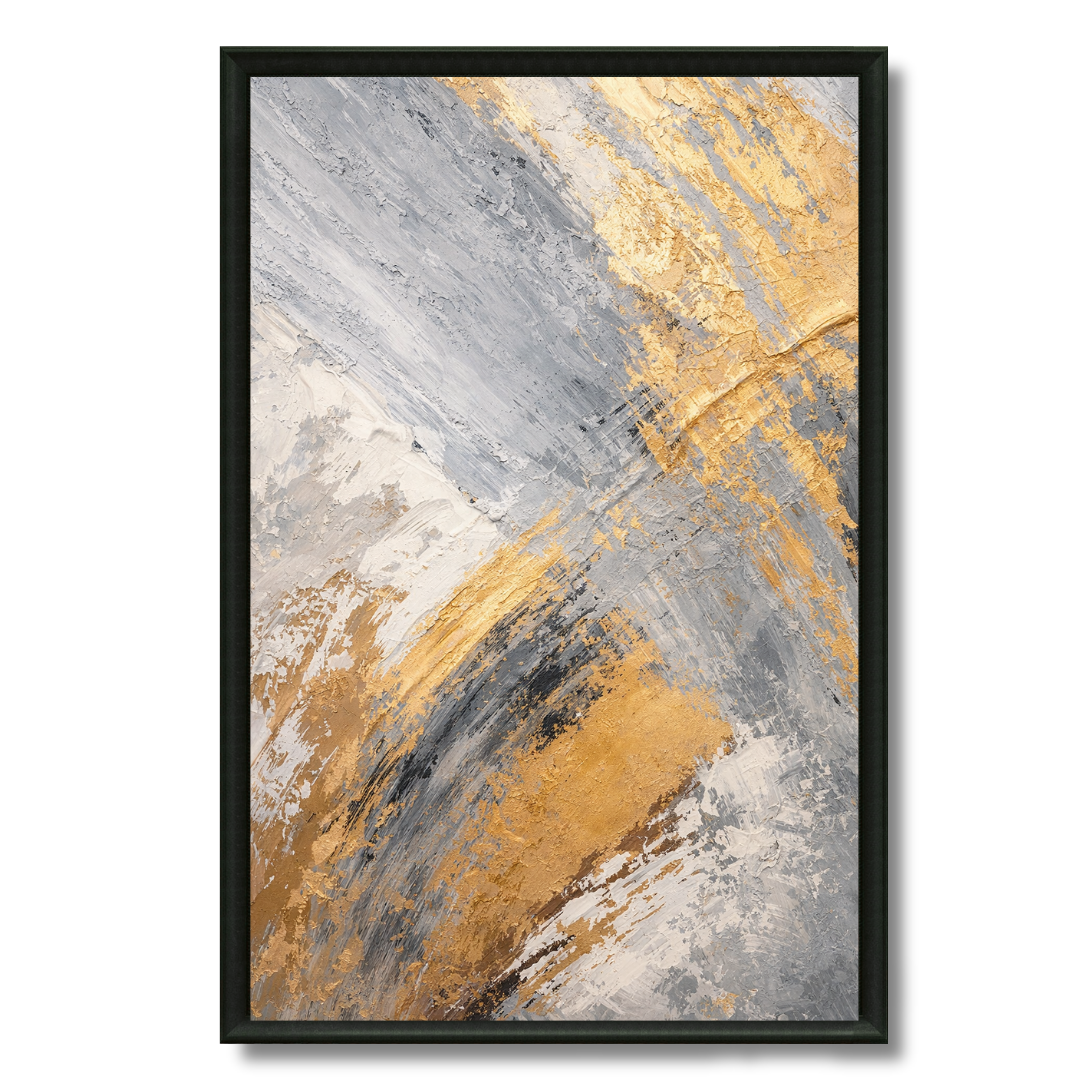 Tableau golden horizon abstrait doré apaisé salon