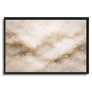 Tableau la touche finale abstrait beige gold salon