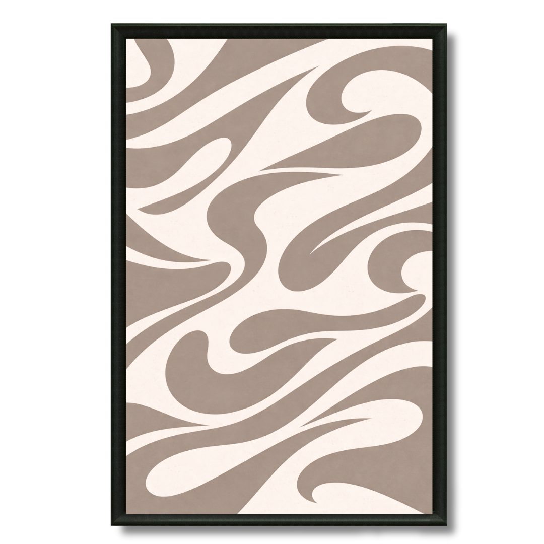 Tableau ondes taupe art déco minimaliste chic