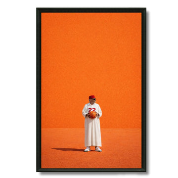 Tableau Haj orange pèlerin marocain tons oranges