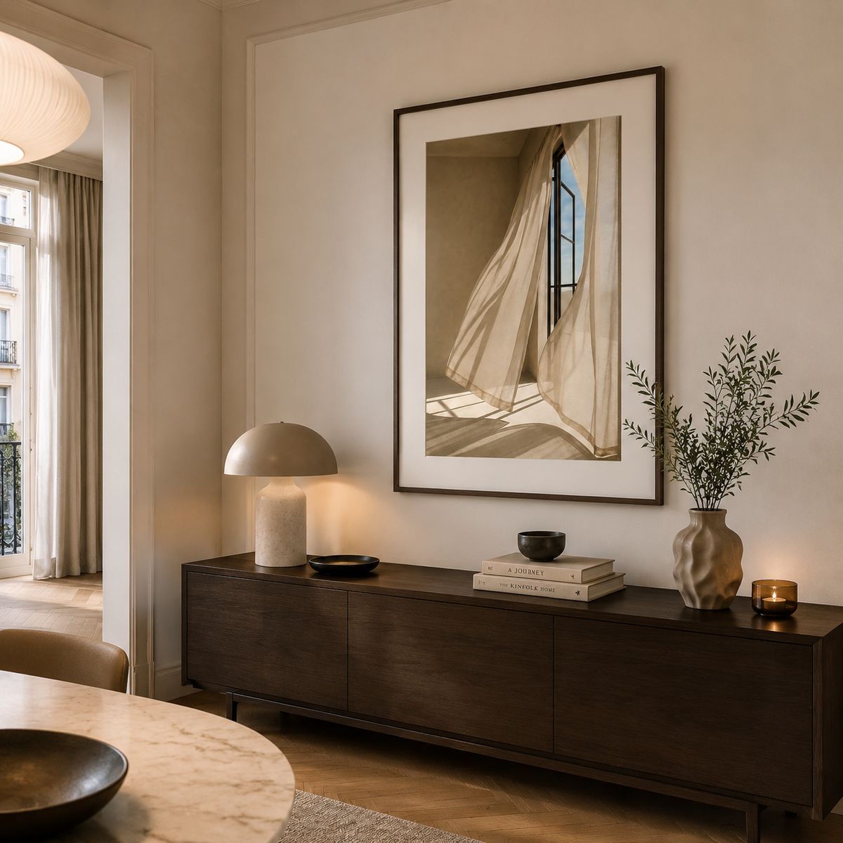 Tableau encadré Marocain – Le rideau