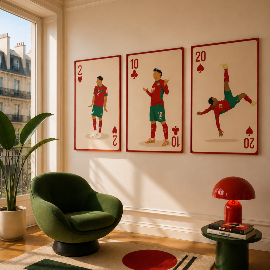Triptyque CDM Maroc célébration 1 football 2026