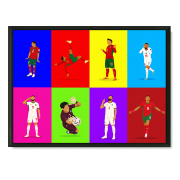 Tableau CDM Maroc célébrations pop art horizontal supporters