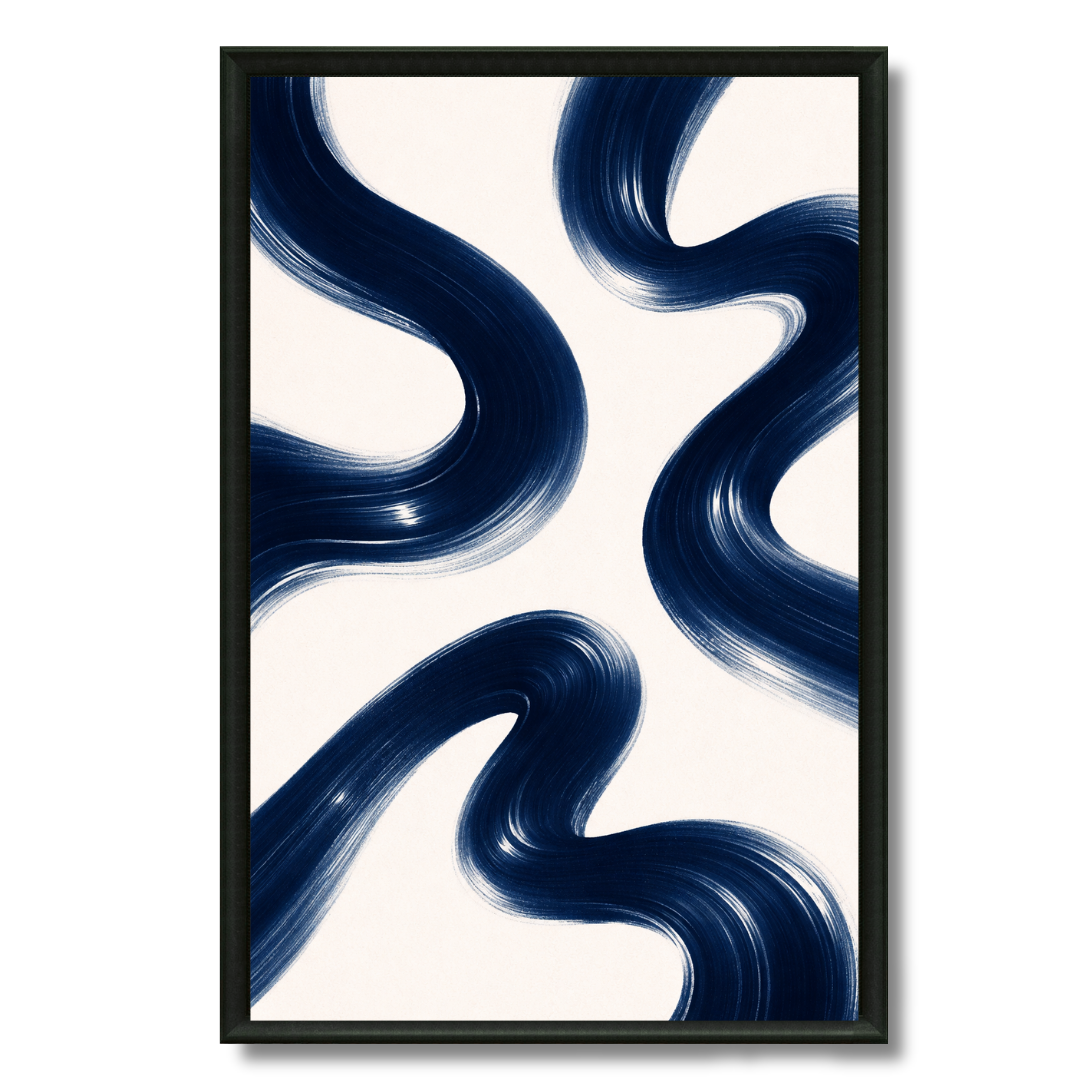 Tableau profondeur bleu abstrait sérénité salon