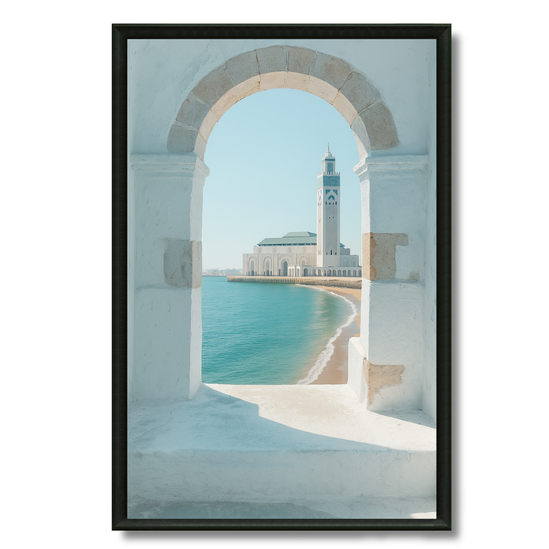 Tableau Marocain - Vue sur Casablanca Mosquee