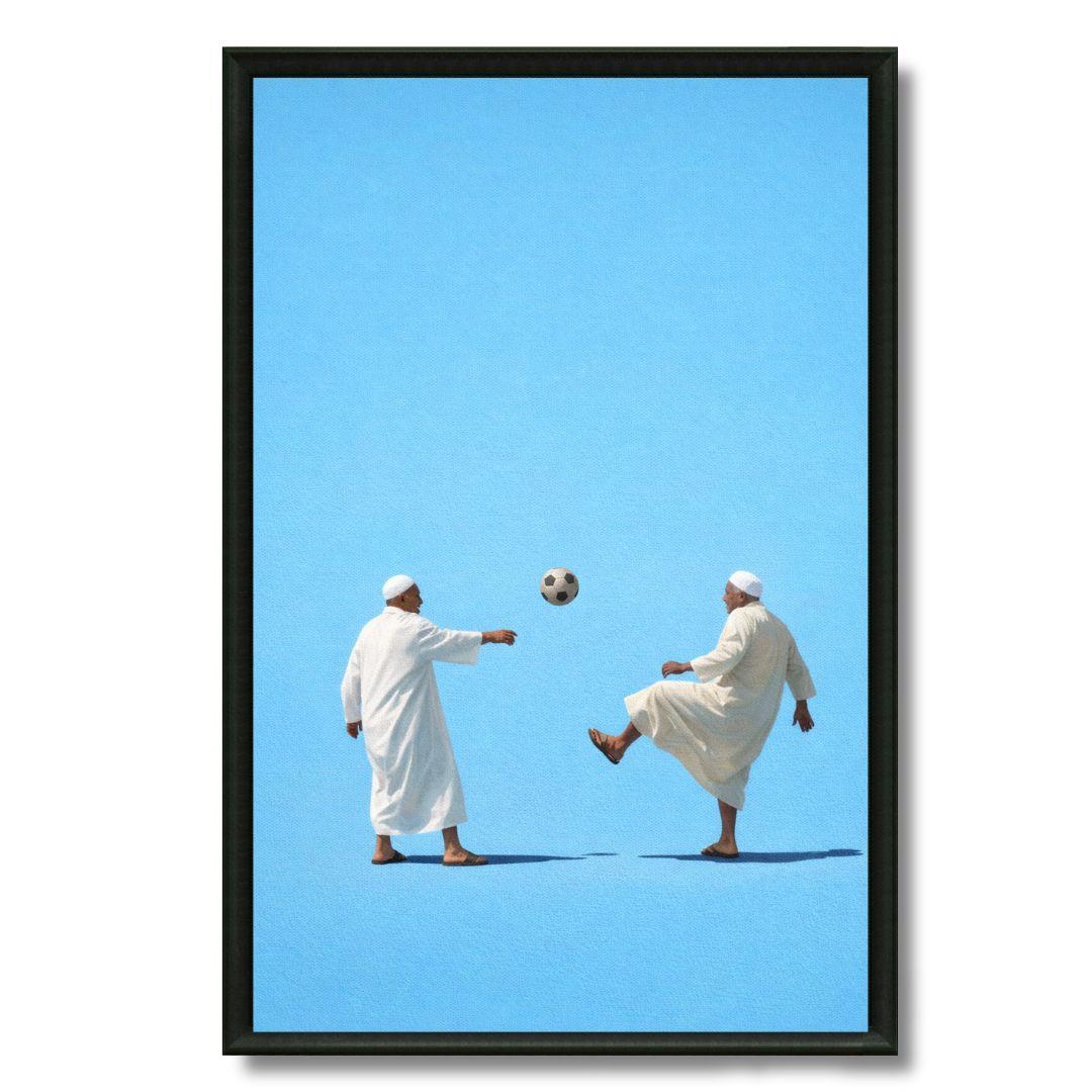 Tableau Hajs Bleus pèlerins marocains tenue bleue