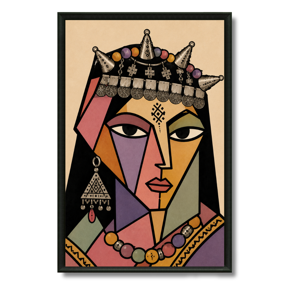 Tableau masque amazigh culture berbère marocain