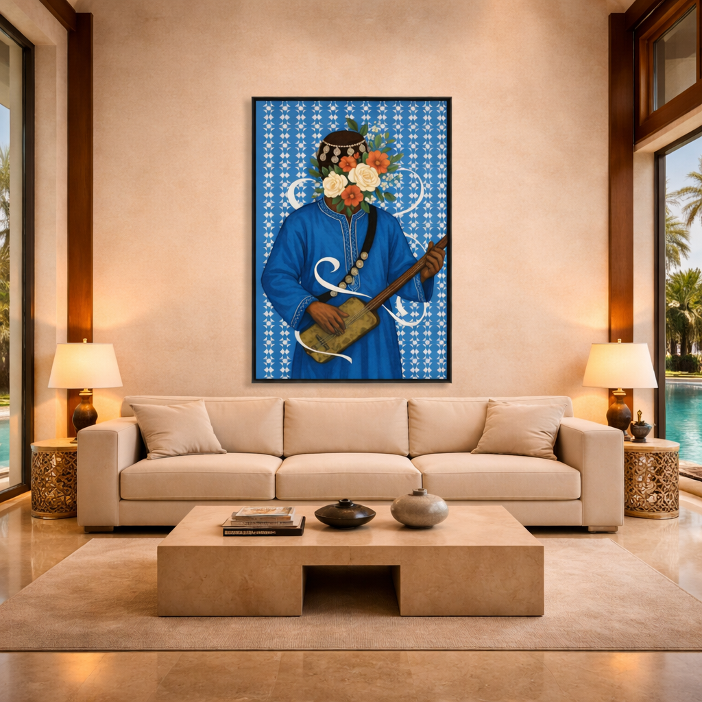Tableau Gnawa pop art culture musicale marocaine