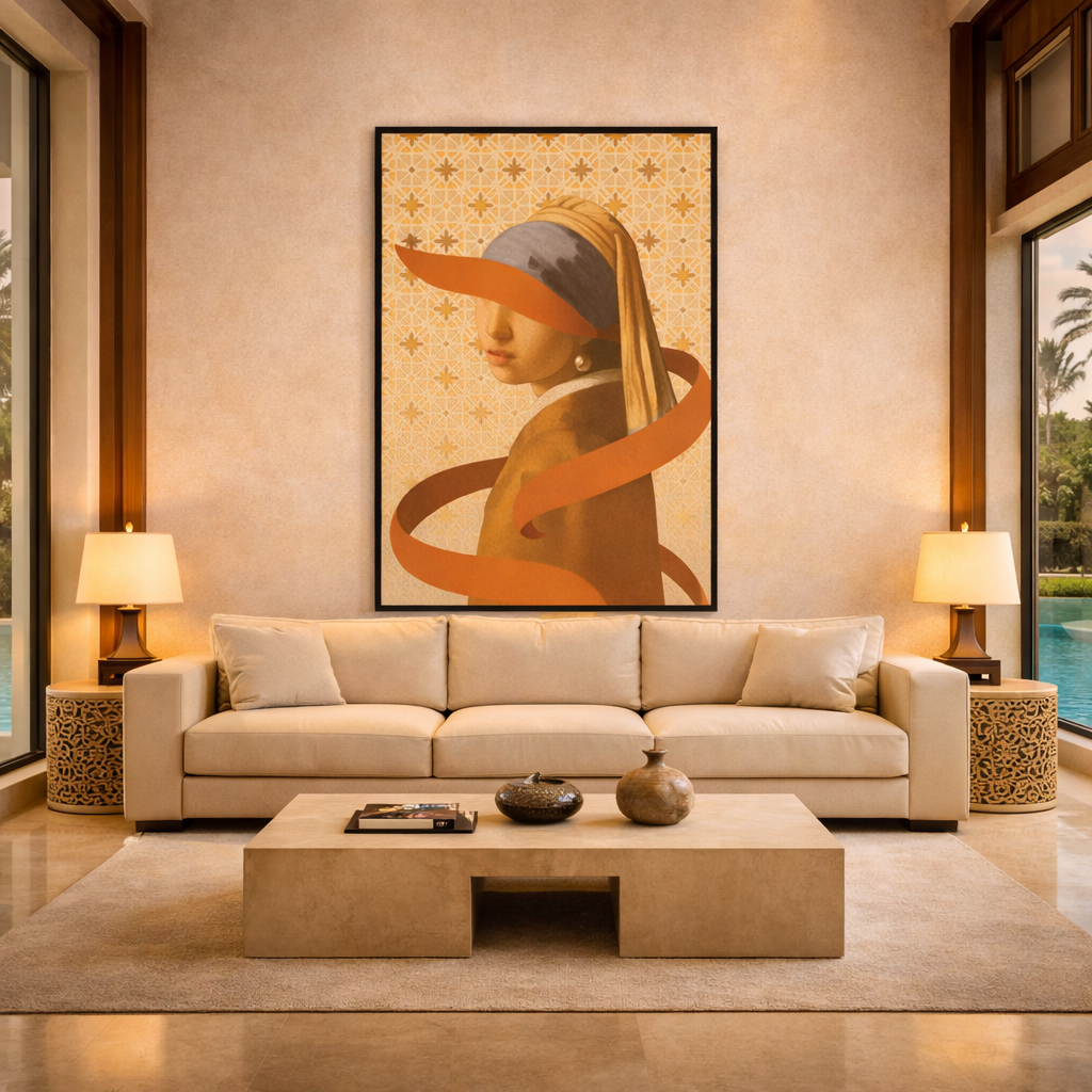 Tableau perle pop art marocain coloré