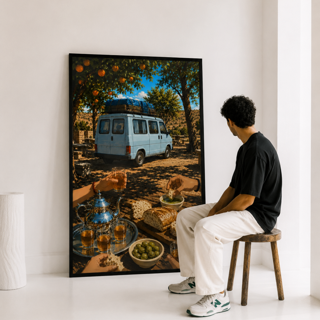 Tableau la pause voyage retour Maroc nostalgique
