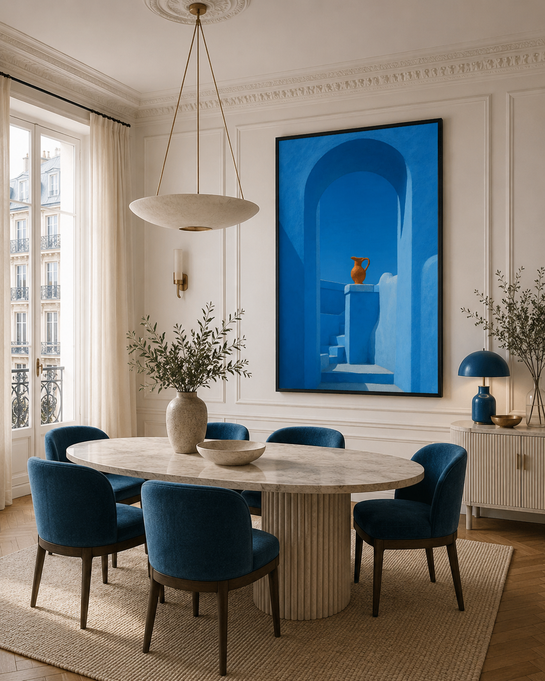Tableau marocain – la cruche de Chefchaouen