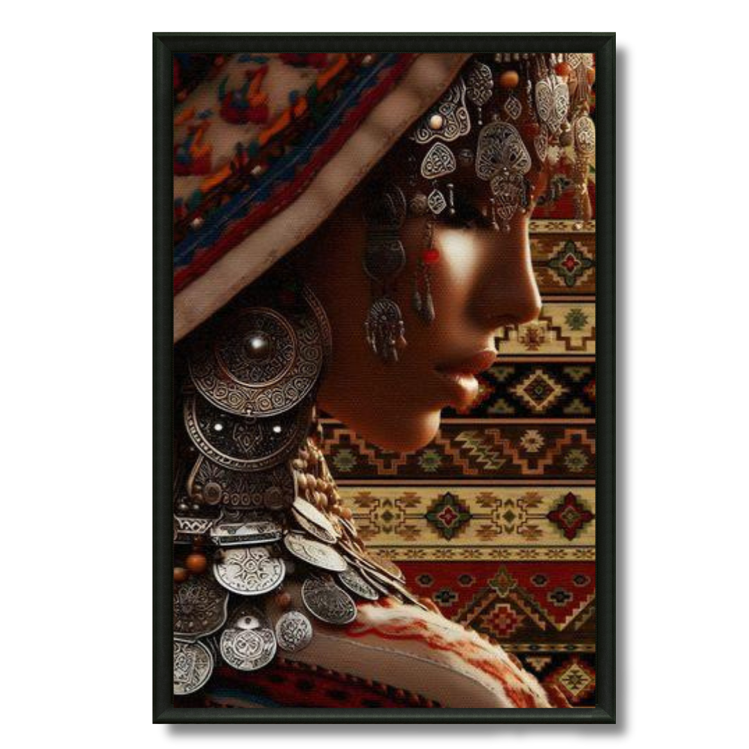 Tableau la femme amazigh portrait berbère marocain