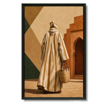 Tableau marocain – Cubisme Jellaba Souk
