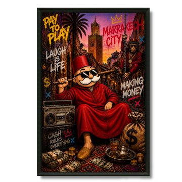 Tableau marocain – Marrakech Monop Pop Art