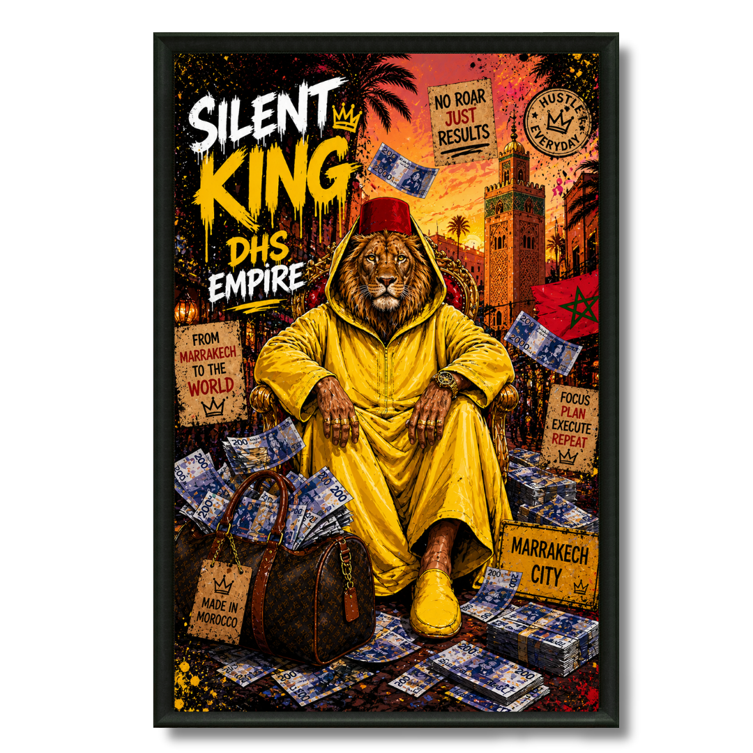 Tableau marocain – Lion Pop Art