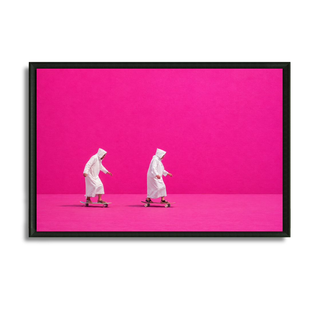 Tableau marocain – Skate rose - Horizontal