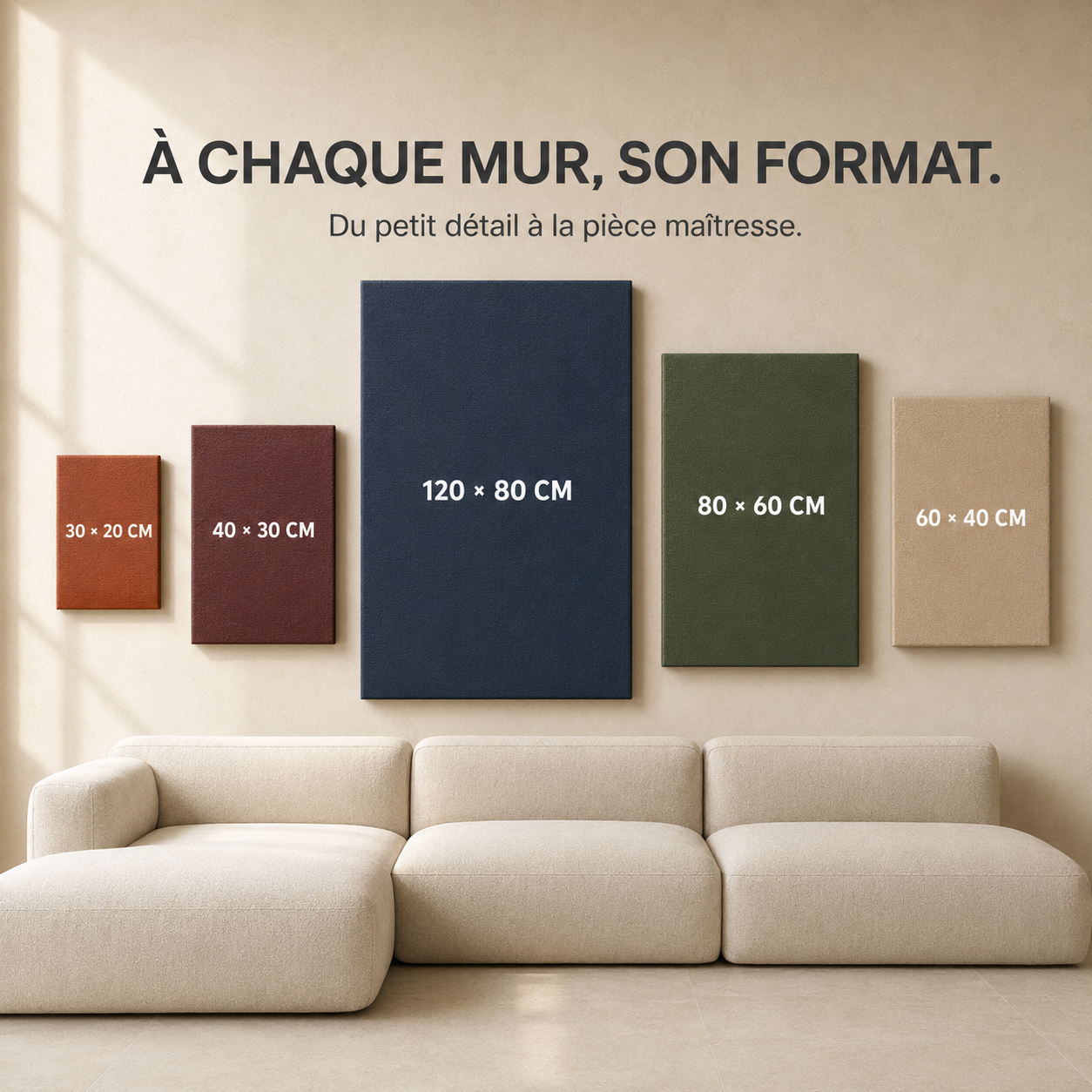 Triptyque Tableaux - blanc et rouge
