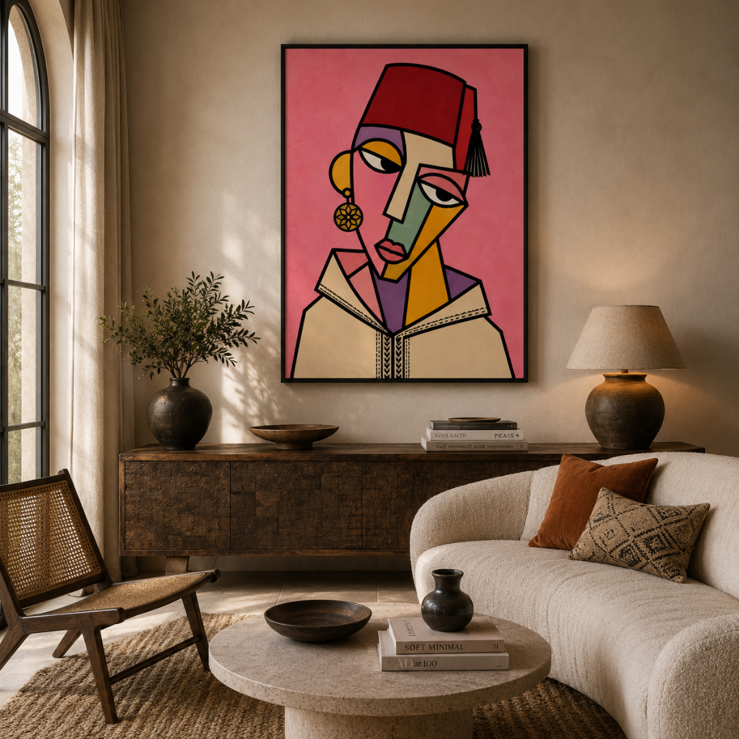 Tableau marocain – Masque rose