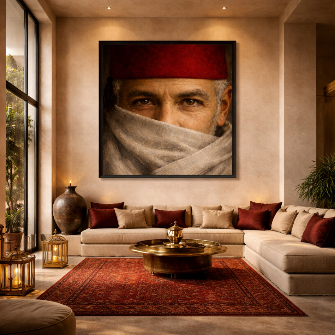 Tableau portrait marocain identitaire artistique