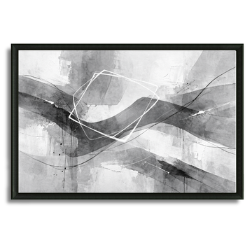 Tableau mémoire grise abstrait élégant contemporain