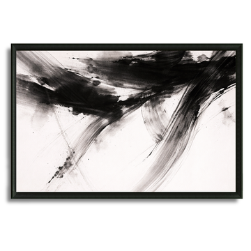 Tableau élancement noir abstrait moderne lignes dynamiques