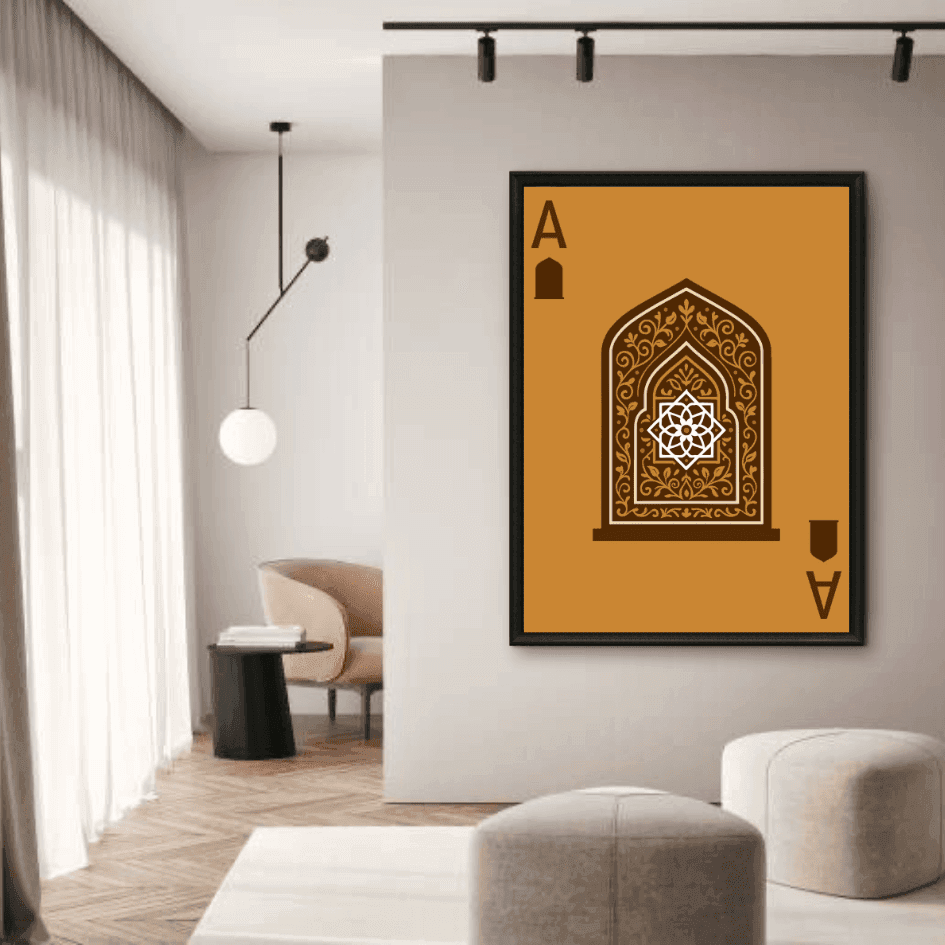Tableau As architecture marocaine arche décorée pop art