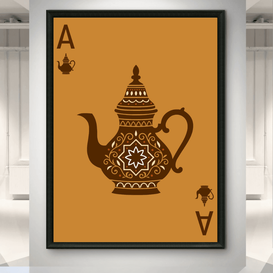 Tableau As du thé marocain marron détail