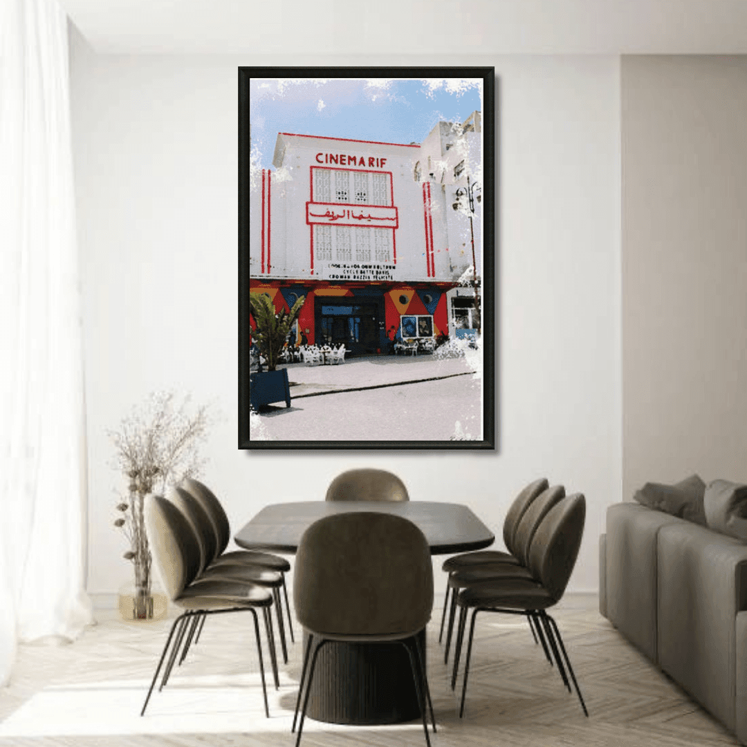 Tableau marocain Cinéma Rif Tanger vue détail