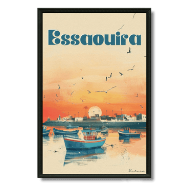 Tableau marocain Essaouira, remparts dorés et Atlantique