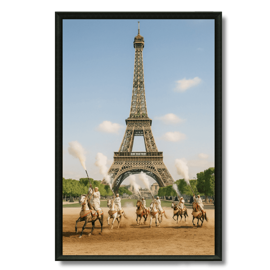 Tableau marocain – Fantasia Marocaine sous la Tour Eiffel - Kolors France