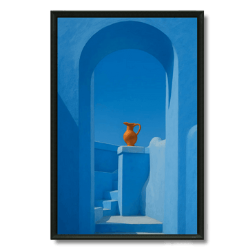 Tableau la cruche de Chefchaouen tons bleus marocain