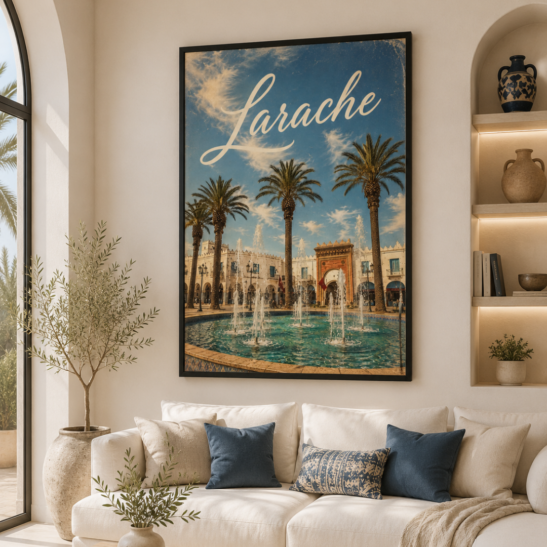Tableau marocain Larache, cité portuaire du nord-ouest