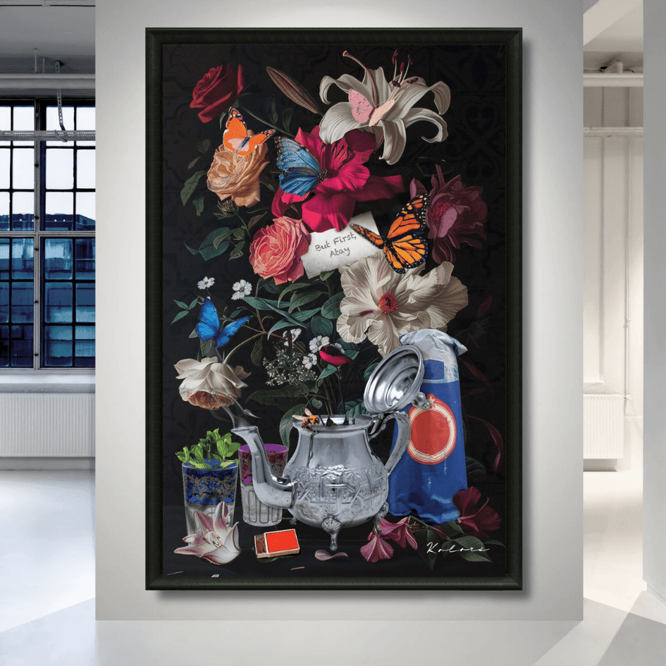 Tableau bouquet thé marocain détail